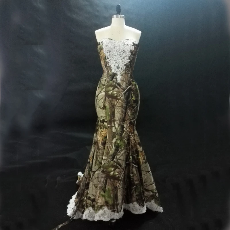 real picture printing realtree camouflage wedding dresses 2019 camo