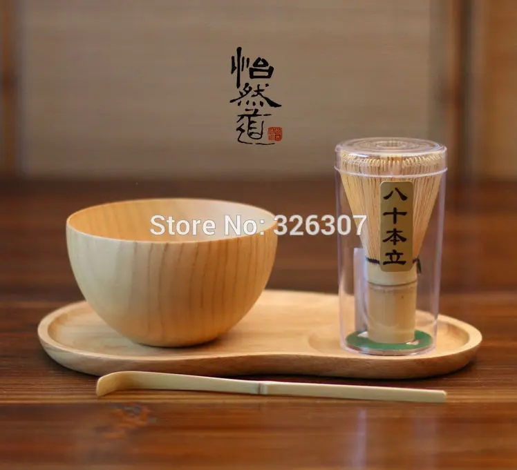 

Japan Handmade Batidor Matcha kit gift raw wood Maccha whisk bowl scoop tea Set scoop moderate Japanese green tea teaware