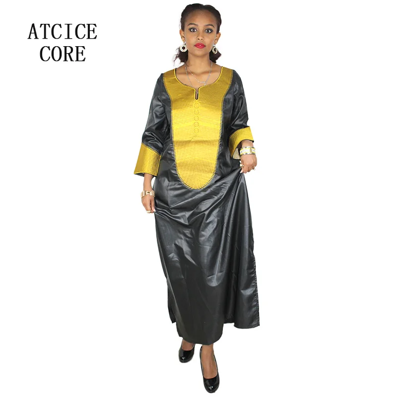 

AFRICAN DRESSES FOR WOMEN SOFT MATERIAL EMBROIDERY DESIGN DRESS LONG DRESS WITHOUT SCARF