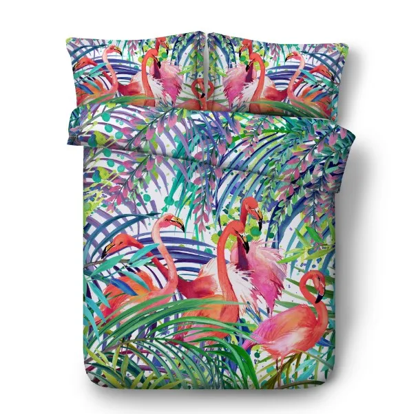 

Flamingo Bedding sets 3D Luxury Comforter set duvet cover bed in a bag sheet Super King queen size full twin quilt doona 5PCS