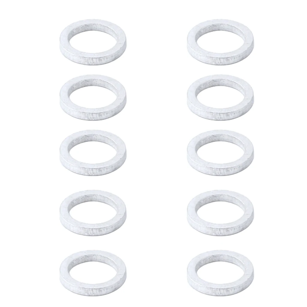 Bag of 10pcs Dual to Single Disc Bike Washer Wrench Bushing Wear Spacer (2mm-12mm) for Bicycle Headset Fixing
