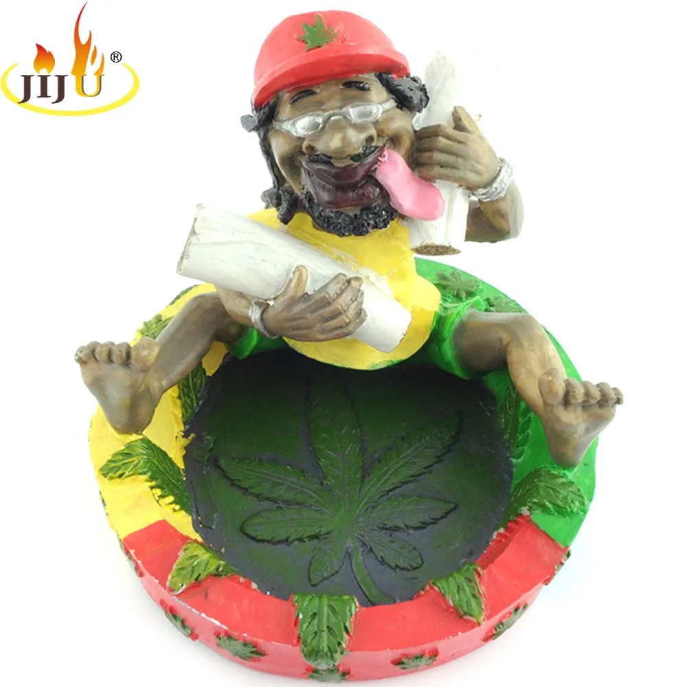 JIJU Fun Creative Design Cartoon Smoking Ashtray Punk Style Home