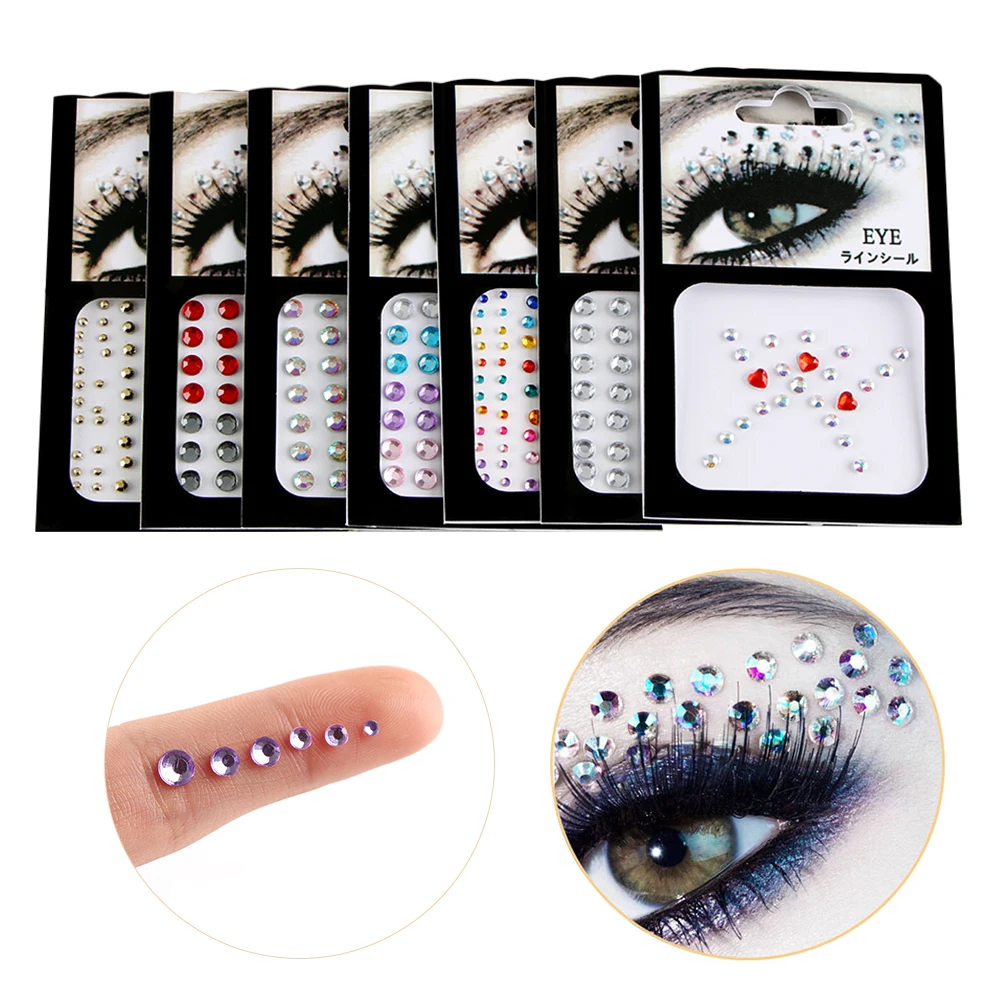 

1 PC 3D Sexy Crystal Jewel Eyes Festival Party Makeup Tools Eyes Temporary Tattoo DIY Diamond Glitter Makeup Adornment Sticker