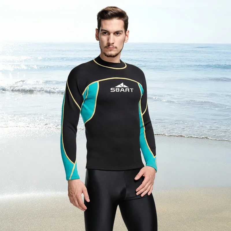 Профессиональный Гидрокостюм из неопрена 2 мм Surf Swim топы мужчины долго Плавать Рубашка Тепловой плавать Топ Фитнес погружения купальный костюм