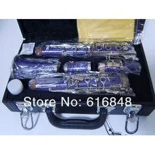 Profeesional 17 Key Bakelite In B Flat Clarinet Surface Nickel Plated Purple Body Clarinet Musical Instrument