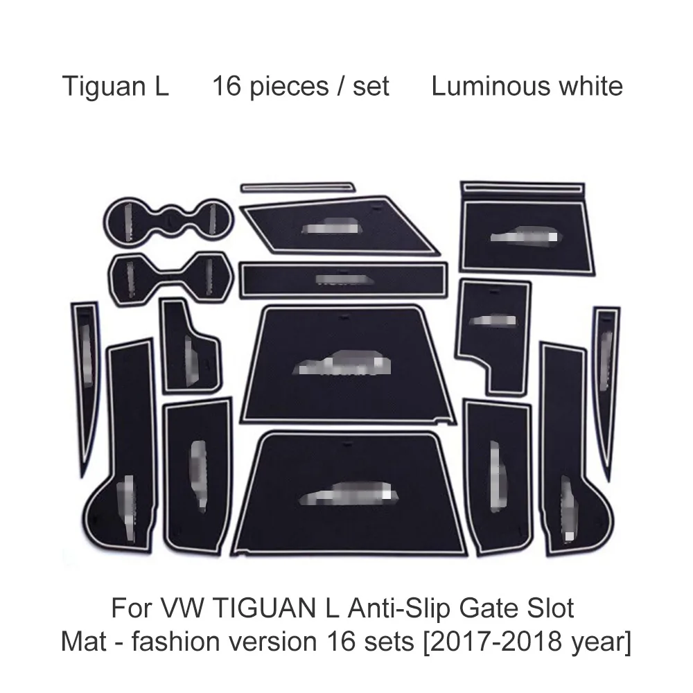 16 шт./компл. Противоскользящий резиновый коврик для ворот Volkswagen VW Tiguan L модная