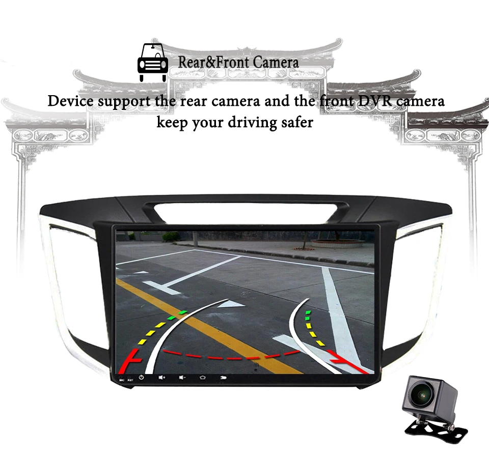 Восьмиядерный Android 9 1 автомобильный Радио 2 din DVD плеер GPS для Hyundai IX25 Creta Авто