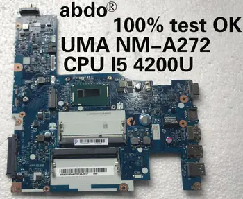 

abdo ACLU1/ACLU2 UMA NM-A272 motherboard for Lenovo G50-70 Z50-70 notebook motherboard CPU i5 4200U DDR3 100% test work