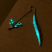 Светится в темноте светящаяся книга маркер креативный перо голова оленя наклейка-закладка школьные канцелярские принадлежности