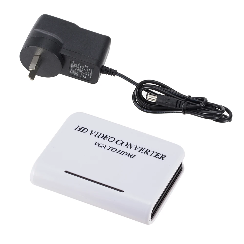 

Portable Plug And Play VGA To HDMI Output 1080P HD Audio TV AV HDTV PC Video Cable VGA2HDMI Converter Adapter