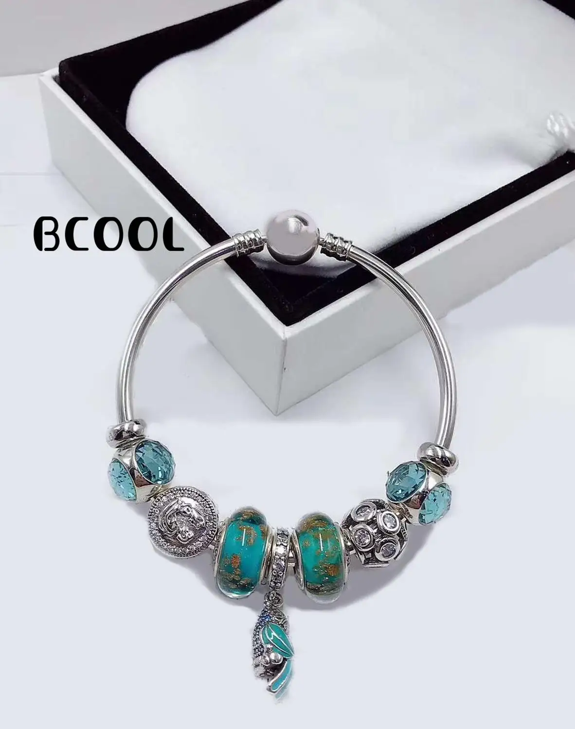 

925 Sterling Silver Original 1:1, Fashionable Silver Charm Bracelet, Suitable For Female Parrot Crystal Beads Bracelet Jewelry