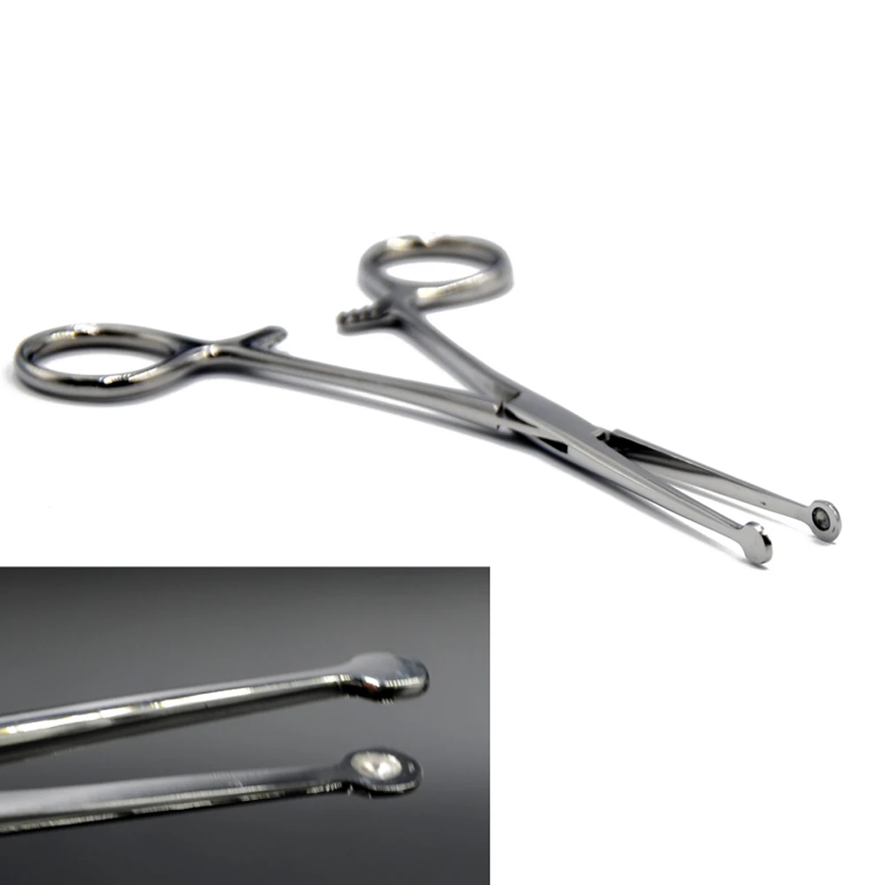 BOG-316L Surgical Steel Catch Ball Grasp Clamp Plier Tweezers body piercing Jewelry tool professional puncture tool