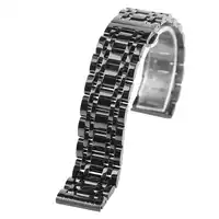 New Luxury Cost-effective 20/22mm Solid Push Button Hidden Clasp Stainless Steel Watchbands Best Replacement for Wristwatches