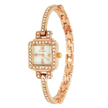 

New Arrive Items Fashion Luxury Rhinestone Rose Gold Quartz Watch For Women Fashion Brand King Girl A-9007