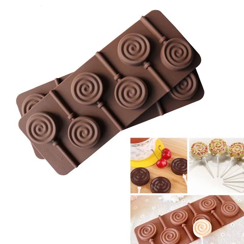 

Hoomall Lollipop Silicone Mold Chocolate Cake Fondant Cookie Mould Jelly Pudding Molds DIY Baking Cake Decorating Tools 24x9.5cm