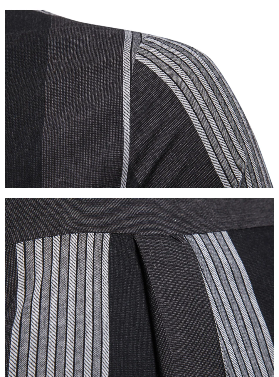 Для мужчин рубашки в полоску летние шорты рукавом бренд отложной Slim Fit три пуговицы платье Camisetas Masculinas SL-A16