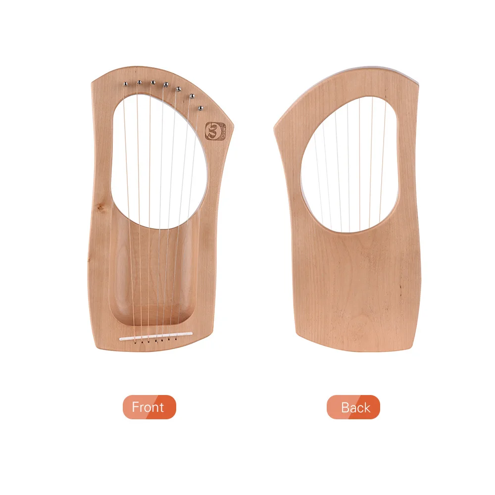 Уолтер. 7-String деревянный Лира Арфы металлическими струнами из березы твердый лесенка из дерева и веревки инструмент с сумкой для переноски WH06