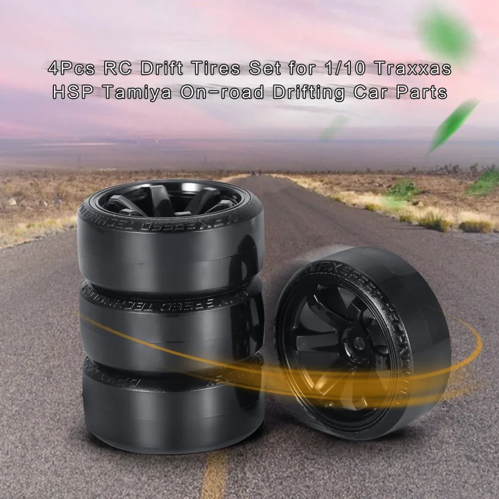 4 шт. жесткий Пластик RC Drift шин жесткий комплект шин для Traxxas HSP Tamiya HPI RC на внедорожник дрейфующих автомобиль запасных Запчасти