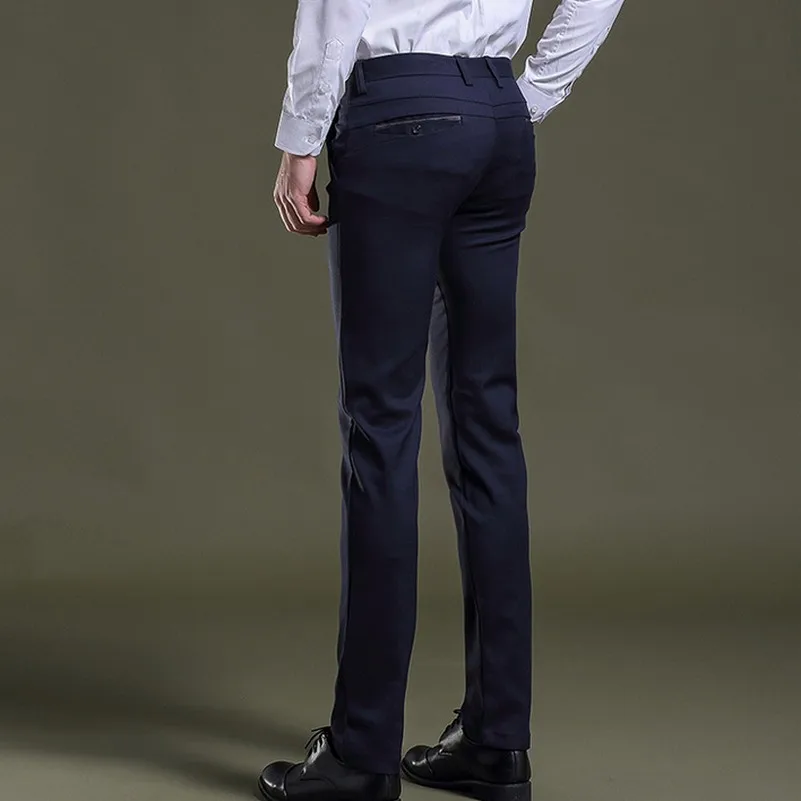 Slim Fit Для мужчин платье для отдыха штаны Осенняя Новая модная Свадебная вечеринка костюм брюки универсальные джентльмен духи мужской