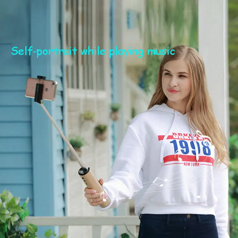 Портативная многофункциональная мини селфи-палка стерео Беспроводная Bluetooth V4.2 динамик 3D сабвуфер Многофункциональный Hands Free Pho