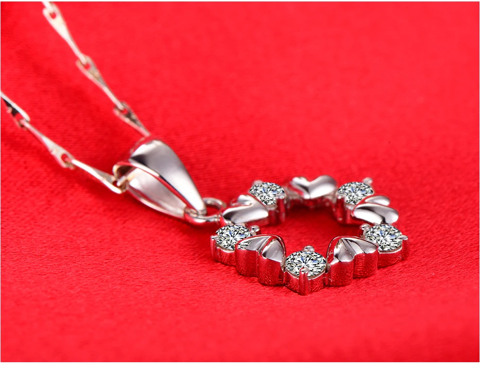 0.40ct/total Handmade 18K Gold Natural Diamond Pendant Necklace for Women Wedding Engagement Party - Free DHL Shipping