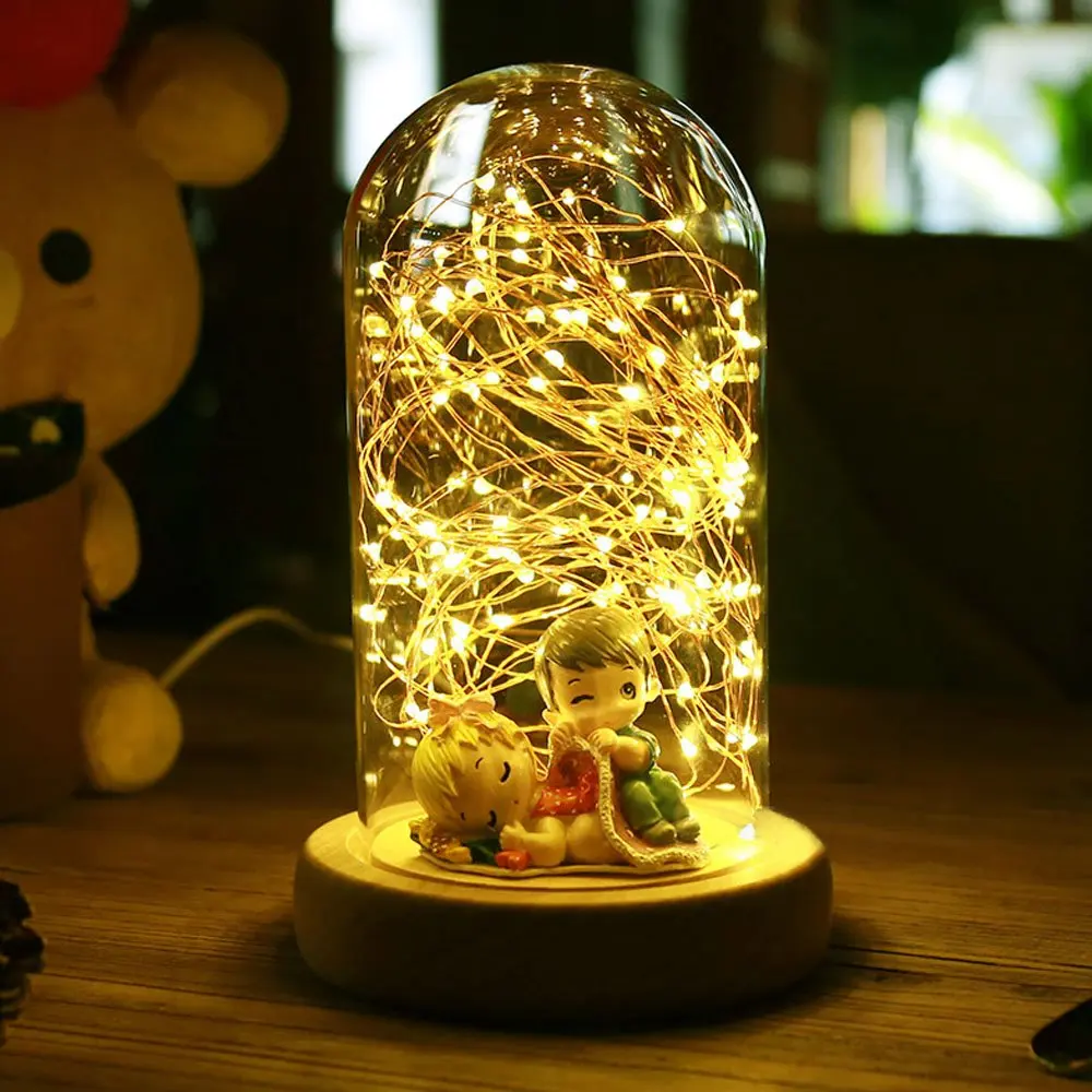 

50 100 LED String Light Warm White Fairy Light Flexible Copper Silver Wire Decorative light for Festival Party with Power Adapte