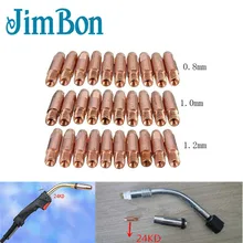 JimBon 10 шт. MB 24KD M6 типа для сварки MIG/MAG сварочный фонарь Контактный наконечник газовой форсунке, 0,8/1,0/1,2 мм M6* 27 мм