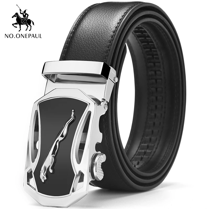 

NO.ONEPAUL Men's leather tide leather casual middle-aged business youth version Jaguar wild personality pants fashion belt