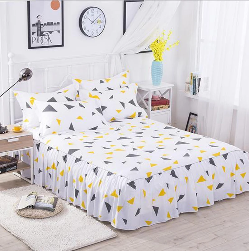 Twin full queen size Bedding Bed Skirt Bedspreads Mattress Protective Cover Anti slip bed skirt Fitted bed and bedspread