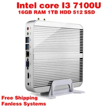 Мини-ПК Intel 7e Gen Кабы Lac Windows 10 i3 7100U 16 ГБ ОПЕРАТИВНОЙ ПАМЯТИ 512 ГБ SSD 1 ТБ HDD 300 М Wi-Fi TV Box Бесплатная Доставка usb 3.0 компьютер