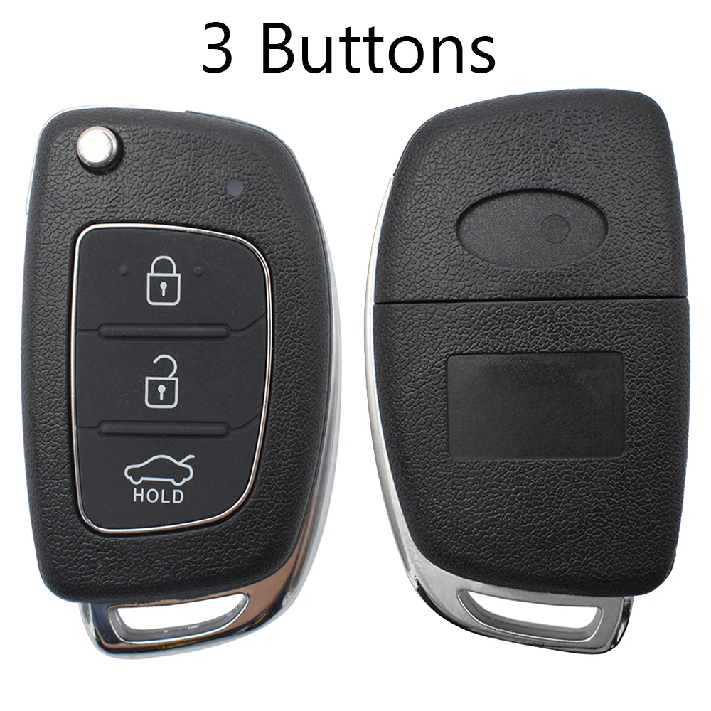 3 4 кнопки корпус автомобильного ключа дистанционного управления чехол для hyundai Santa fe i40 ix45 Sonata Tucson Creta I20 Solaris ix35 ix45 замена ключа - Название цвета: 3 Buttons