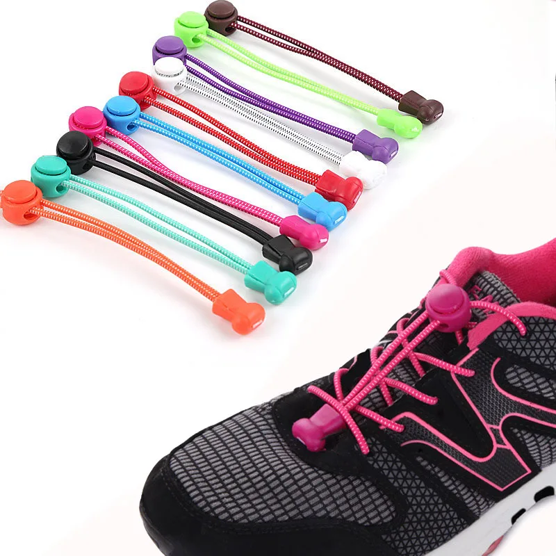 

A Pair Of No Tie Shoelaces Men's And Women's Elastic Band Locks Laces Sports Laces Without Knotting Children's Shoelaces