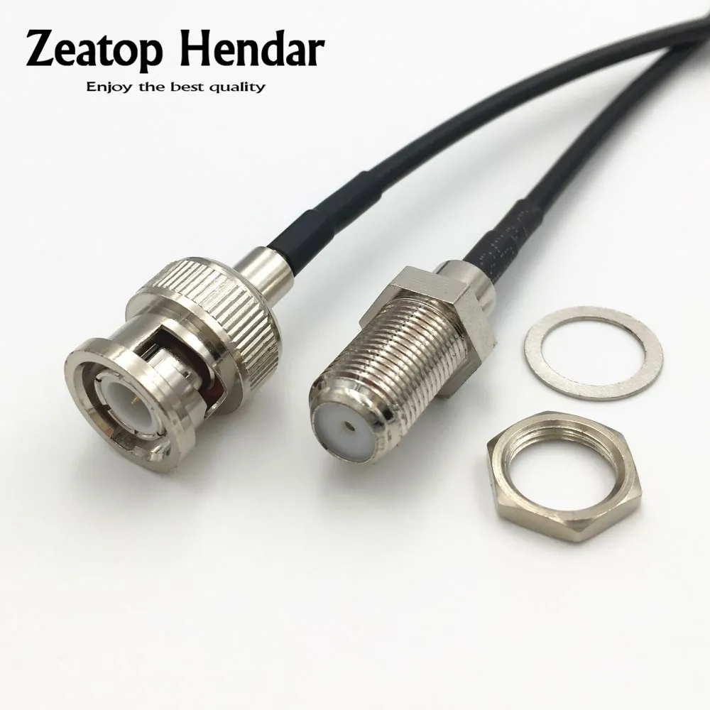 10Pcs BNC Male Jack to F Type Female Plug Straight RG174 Jump RF Coaxial Pigtail Cable 10CM 15CM 20CM 30CM 50CM 1M 2M 3M 5M |