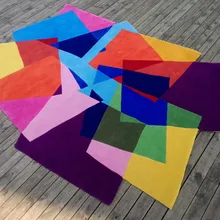 Креативный ковер ручной работы, журнальный столик для гостиной, ковер в форме, Цветной ковер, модный ковер в форме личности