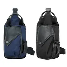 Мужская нейлоновая нагрудная сумка на плечо из искусственной кожи