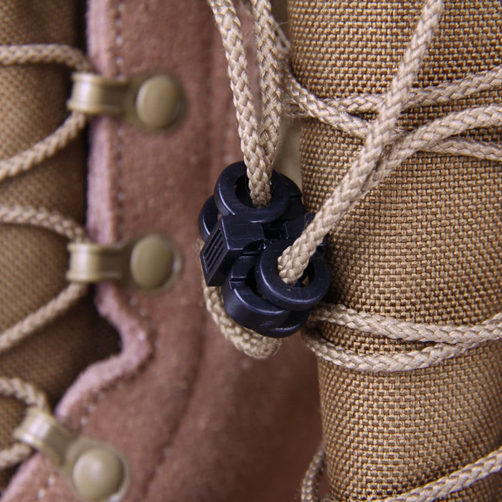10 Pcs/Lot Shoelace Buckle Clip EDC Gear Tactical Outdoor Hiking Boots Shoes Grenade Shoelace Tightening Non-Slip Buckle