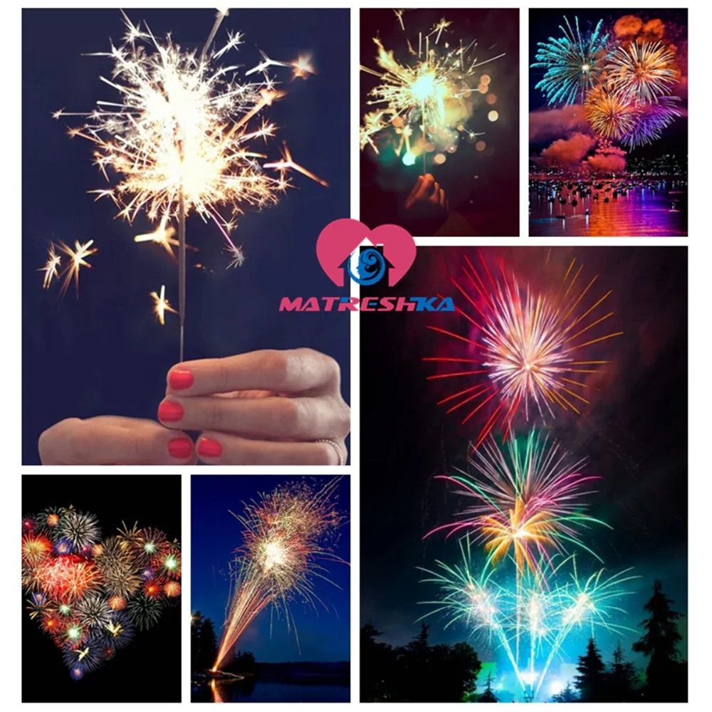 

diamond painting landscape Fireworks pictures of rhinestones diamond painting full square diamond embroidery sale christmas deco