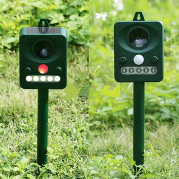 

Outdoor Solar Power Ultrasonic Animal Control Repeller Garden Bats Birds Dogs Cats Repellent Deterrent Birds Scare Pest Control