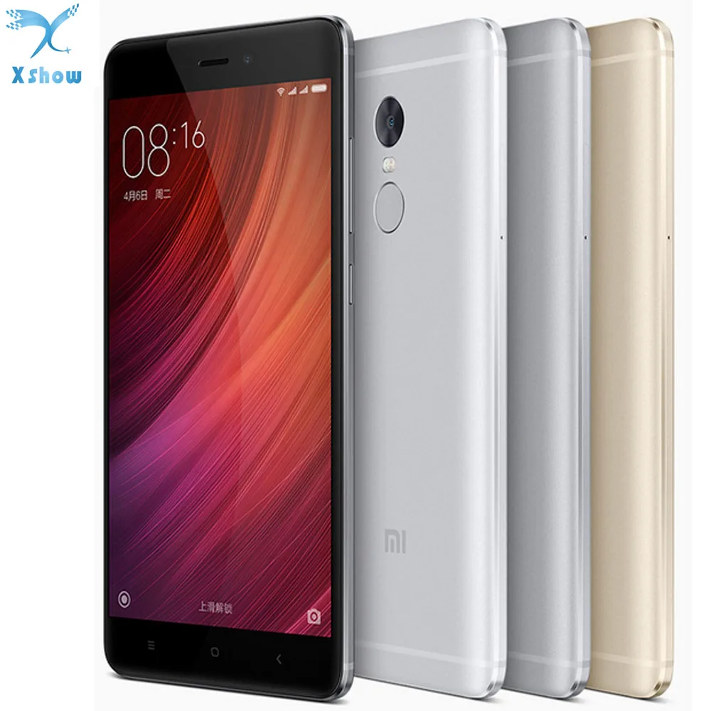 Original Xiaomi Redmi note 4 MTK Helio X20 3GB RAM Deca Core 5.5 " 1080P MIUI 8 Fingerprint ID note4 4G FDD LTE