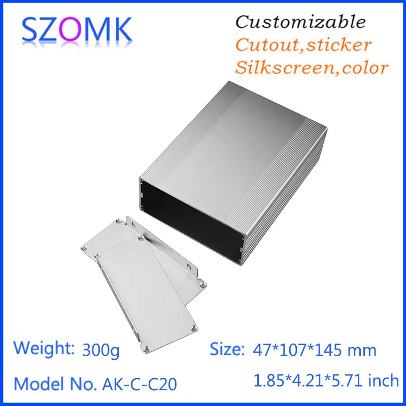 electronic case amplifier enclosure separated aluminum box enclosure black electronics aluminum case wall mounting project box electronics enclosure for pcb  (3).jpg