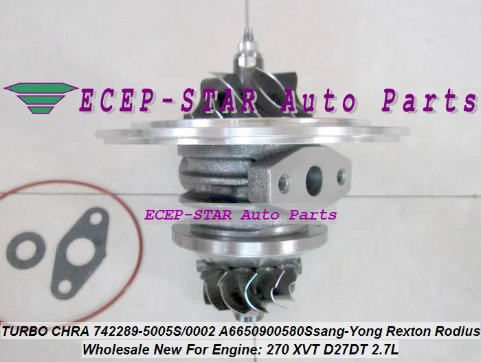 TURBO CHRA 742289-5005S0002 A6650900580 Ssang-Yong Rexton Rodius