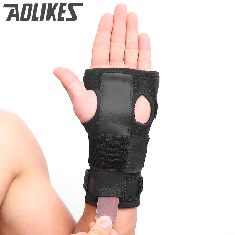 1PC Wrist Brace Support Sport WristBand Safe Steel Splint Hand Thumb