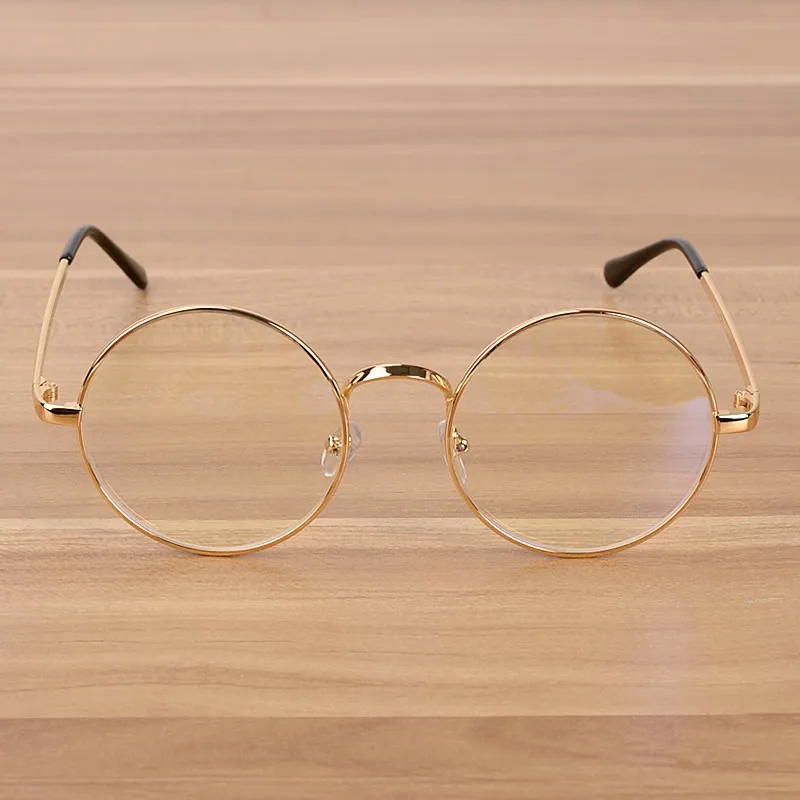 

Simple Style Round Frame Gold Glasses Men & Women Clear Lens Vintage Elegant Optical Glasses Students Myopia Spectacles Frames