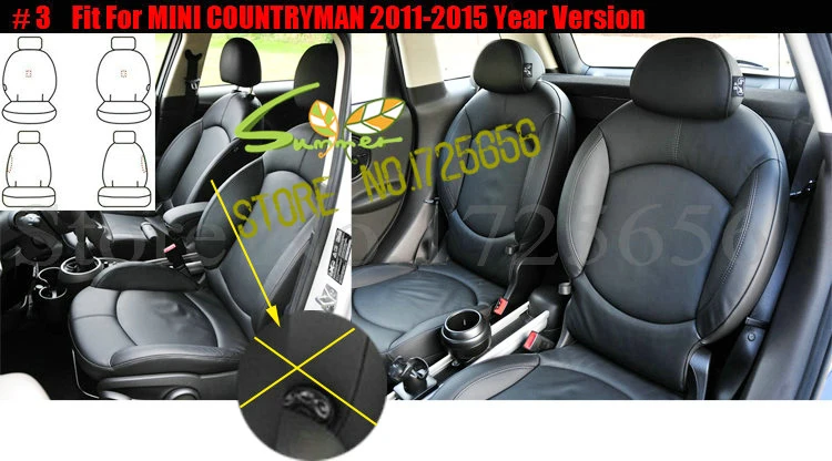 AutoDecorun чехлы для сидений кожаные для MINI COUNTRYMAN 2011-2015 чехлы для сидений сиденья для автомобилей Подушка Авто аксессуары и подголовник