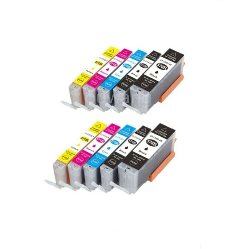 

10Pcs Full ink for PGI570 CLI571 Compatible cartridges for Canon MG5750 MG5751 MG5752 MG5753 MG6850 MG6851 MG6852 MG6853 printer