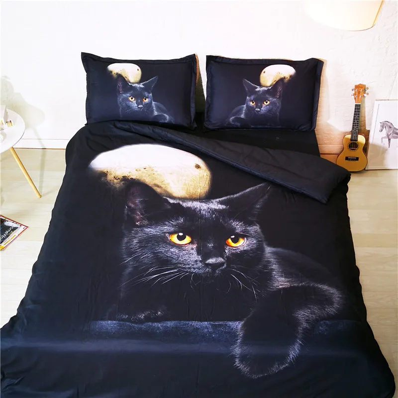 Fanaijia high quality 3d cat Bedding Set queen size Galaxy ...