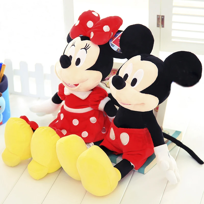 

1pcs/lot 2018 hot sale Lovely 30cm High quality Mickey or Minnie Mouse Plush Toy Doll for kids birthday Christmas gift