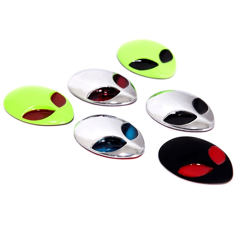 Free shipping 3D 3M Skull ABS Alien Car badge Motorcycle Sticker Label Emblem Badge Funny Car Stickers And Decals Accessories