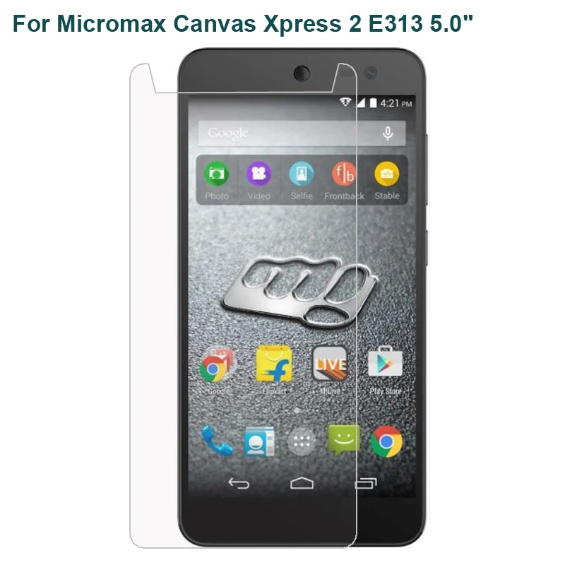 

For Micromax Canvas Juice Selfie Xpress 2 Q392 Q340 E313 Tempered Glass Transparent Protective Film Phone Screen Protector Film<