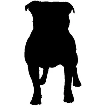 

8.1*15CM Staffordshire Bull Terrier Dog Lovely Animal Car Sticker Funny Window Glass Decorative Decals C6-0557
